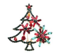 Broche sapin de Noël - Bijoux en alliage - Accessoire de fête élégant - Broche avec fermeture sécurisée - Cadeau pour femme - Broche élégante - Accessoire de Noël pour femme