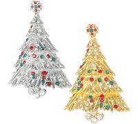 Broche Sapin De Noël En Émaillé Pour Femme Fille, Accessoire De Bijouterie Tendance Pour Les Fêtes De Noël