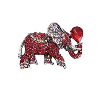 Broche scintillante en forme d'éléphant avec strass Idéal pour une tenue ou un style décontracté, taille unique, Comme décrit