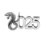 Broche serpent 2025 Sagesses et badge pour le Nouvel An chinois, accessoires traditionnels élégants pour événement à thème, taille unique, Comme décrit