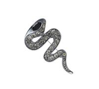 Broche serpent aux yeux élégante avec strass étincelants, parfaite pour les fêtes et au quotidien Broche en alliage, taille unique, Comme décrit