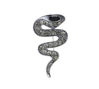 Broche serpent aux yeux élégante avec strass étincelants pour les fêtes et le quotidien Broche tendance en alliage, taille unique, Comme décrit