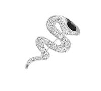 Broche serpent aux yeux élégante avec strass étincelants pour les fêtes et le quotidien Broche tendance en alliage, taille unique, Comme décrit