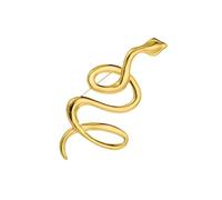 Broche serpent dorée tendance en acier pratique qui ajoute une touche unique à un usage quotidien décontracté et à un événement spécial, taille unique, Comme décrit
