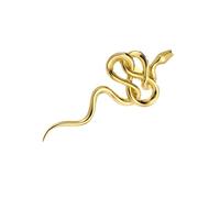 Broche serpent dorée tendance en acier pratique qui ajoute une touche unique à une tenue décontractée quotidienne et à un événement spécial pour personnaliser vos bijoux, taille unique, Comme décrit