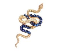 Broche serpent en cristal à la mode pour différentes tenues Nouvel An chinois insigne pour réunion d'affaires costume broche serpent, taille unique, comme décrit