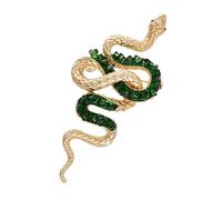 Broche serpent en cristal écharpe en soie broche sagesse chinoise festival traditionnel broche badge pour accessoires décoratifs, 緑