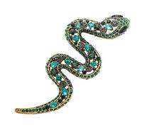 Broche serpent en strass qui ne se décolore pas, convient pour un usage quotidien et un festival, événement formel, accessoire de mode accrocheur, bleu, taille unique