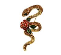 Broche serpent vintage rose artistique pour femme et homme, un ajout à n'importe quel ensemble, broche décontractée de fête, taille unique, Comme décrit