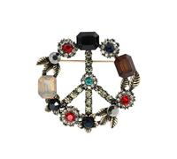Broche Signe De La Paix En Cristal Strass Pins Antique Classique Pour Femme Et Homme Accessoire Hippie Pour Fête Danse Banquet Cérémonie Élégant Pour Robe Costume Bouquet Bijoux
