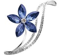 Broche Simple en Cristal en Forme de Fleur à Cinq Feuilles Insignes Vintage Élégant avec Broche de Bavoir Accessoires pour Vêtements de Banquet Fashion Design