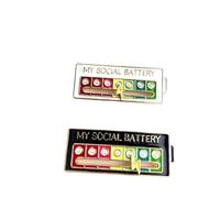 Broche Social de Gestionnaire Défilable Tube d Expression Créative Indicateur Énergie Batterie