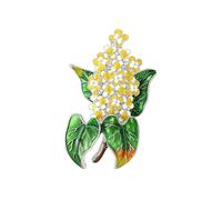 Broche sophistiquée en forme de fleur d'hortensia pour ajouter de l'élégance aux ensembles - Alliage robuste et matériaux émaillés - Broche robuste, taille unique, Comme décrit