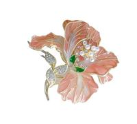 Broche sophistiquée, insigne scintillant, fleur d'inspiration culturelle, accessoire de vêtements, badge distinctif, adapté à la vie quotidienne, épingle à fleur scintillante, bijoux de vêtements