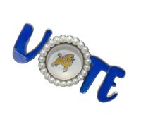 Broche Sororité des années 1920 pour femme - Broche pour événement social - Cadeau de charité - Broche pour femme - Broche en perles cloutées, Alliage perle