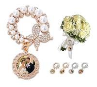 Broche souvenir à porte-photo pour bouquet de mariage personnalisé pour mariée