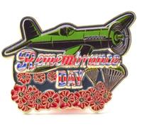 Broche souvenir de l'armée de l'air Spitfire - Cadeau souvenir - Broche coquelicot Lest We Forget