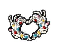 Broche squelette en forme de cœur en alliage - Accessoire punk pour concerts, fêtes, Halloween, Noël, Noël, taille unique, Comme décrit