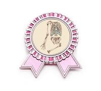 Broche squelette humain esquisse art déco tendance broche broche rose gagnant prix médaille, M, Métal