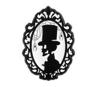 Broche squelette noire en alliage d'inspiration vintage pour manteau, sacs, bijoux, décoration gothique, cadeau, taille unique, Comme décrit