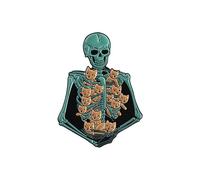 Broche Squelette Unique En Forme De Chat Design Dessin Animé Bizarre Bords Lisses Accessoire Alliage Pour Sacs À Vêtements Décorations Fête Accessoire Chat Forme Crâne