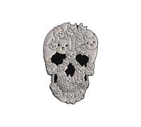 Broche squelette unique en forme de chat - Design étrange - Bords lisses - Accessoire pour vêtements, sacs, décorations, animaux de compagnie, tête de mort, One Size, Comme décrit