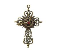 Broche Steampunk unisexe, épingle à revers, Badge d ' horloge croisée, Halloween Cosplay, épingles à revers en alliage, épingles en métal, broche de collier pour hommes