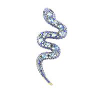 Broche Strass Rétro Broche Python Grand Diamant Creux Vipère Broche Vêtements Pour Hommes Corsage Assorti Bleu