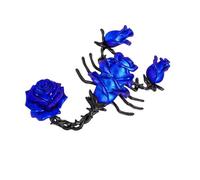 Broche style gothique Scorpions avec rose en alliage robuste Peinture goutte à goutte Bijoux tendance Unisexe Bijoux tendance Rose mystique, taille unique, Comme décrit