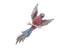Broche style vintage Hawks avec pierres de cristal colorées en alliage robuste - Accessoire de mode polyvalent pour offrir - Broche pétillante pour décoration de vêtements d'extérieur, One Size, Comme