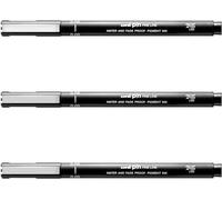 Broche Stylo De Dessin Fineliner Ultra Ligne Fine Marqueur 0.05mm Black Ink Pack De 3]