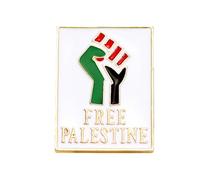 Broche support Palestine, badge drapeau palestinien, support Save Gaza, bijoux de Palestine cadeau pour homme et femme, one-size, Métal