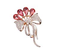Broche sur le thème de la fleur - Bijoux multifonctionnels en strass pour rehausser n'importe quel ensemble - Convient pour diverses occasions - Broche ornée de cristaux, taille unique, Comme décrit