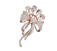 Broche sur le thème de la fleur - Bijoux multifonctionnels en strass pour rehausser n'importe quel ensemble - Convient pour diverses occasions - Broche ornée de cristaux, One Size, Comme décrit