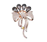 Broche sur le thème de la fleur - Multifonctionnel - Strass accentués - Pour rehausser n'importe quel ensemble - Convient pour diverses occasions - Accessoire de broche vintage, taille unique, Comme
