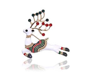 Broche sur le thème de Noël, en alliage de zirconium, bijou pour femme, cadeau Xmax bouquet de cerf, dnice et digne de dignité