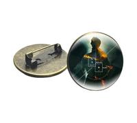 Broche sur le thème de Sherlock « I am her locked » - Collection Sherlock Moriartee - Décoration de sac à dos, Verre