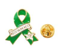 Broche symbole de paix - Cadeau funéraire avec accent « Rest in Peace » pour commémoration au quotidien - Accessoire de poitrine en alliage, taille unique, Comme décrit
