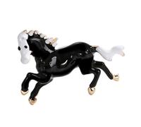 Broche symbolique en forme de cheval avec signe du zodiaque chinois vintage en alliage pour chapeau ou revers, One Size, Comme décrit