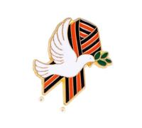 Broche symbolique en forme de colombes blanches pour décoration de manteau, écharpe ou chapeau, bijoux pour femmes et filles