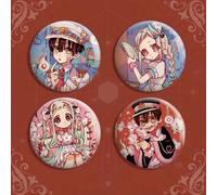 Broche tambour Hanako-Kun de 58 mm avec fleur, broche tambour Hanako-Kun Yashiro Nene, broche tambour mignonne et de haute qualité, petit cadeau de collection Hanako-kun Type A - 1 pièce,Ningning Type