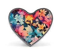 Broche tendance à imprimé coloré - Drapeau national et joli chien souriant 1 pouce Badges en émail mignons en forme de cœur, épingles en métal pour hommes et femmes, épingle décorative en métal pour