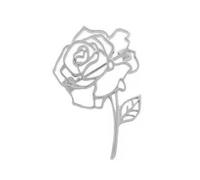 Broche tendance avec motif rose - Accessoire décoratif pour vêtements - Fermeture sécurisée pour un usage quotidien - Événement formel - Broche florale creuse pour femme