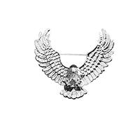 broche tendance, Broche aigle en métal rétro, Animal doré, épingle à revers, mode costume chemise Corsage col Badge broches bijoux accessoires for hommes(Silver Plated)