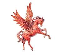 Broche tendance en alliage avec motif animal cheval - Accessoire polyvalent pour toutes les tenues - Joli design - Badge zodiacal chinois, taille unique, Comme décrit