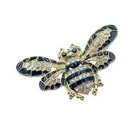 Broche tendance en alliage émaillé en forme d'abeilles avec strass Accessoire pour événement formel et usage quotidien