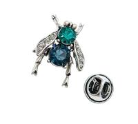 Broche tendance en forme d'abeille émaillée en alliage avec strass Accessoire pour événement formel et usage quotidien, taille unique, Comme décrit