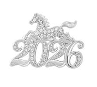 Broche tendance en forme d'animal avec strass Cheval pour homme et femme Vêtements Bijoux pour usage quotidien Broche en alliage, One Size, Comme décrit