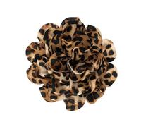 Broche tendance en forme de bec de canard avec imprimé léopard pour les créateurs de tendance, confortable à porter, facile à attacher, broche en forme de fleur imprimé léopard, One Size, Comme décrit