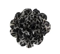 Broche tendance en forme de bec de canard avec imprimé léopard pour les créateurs de tendance, confortable à porter, facile à attacher, broche en forme de fleur imprimé léopard, One Size, Comme décrit